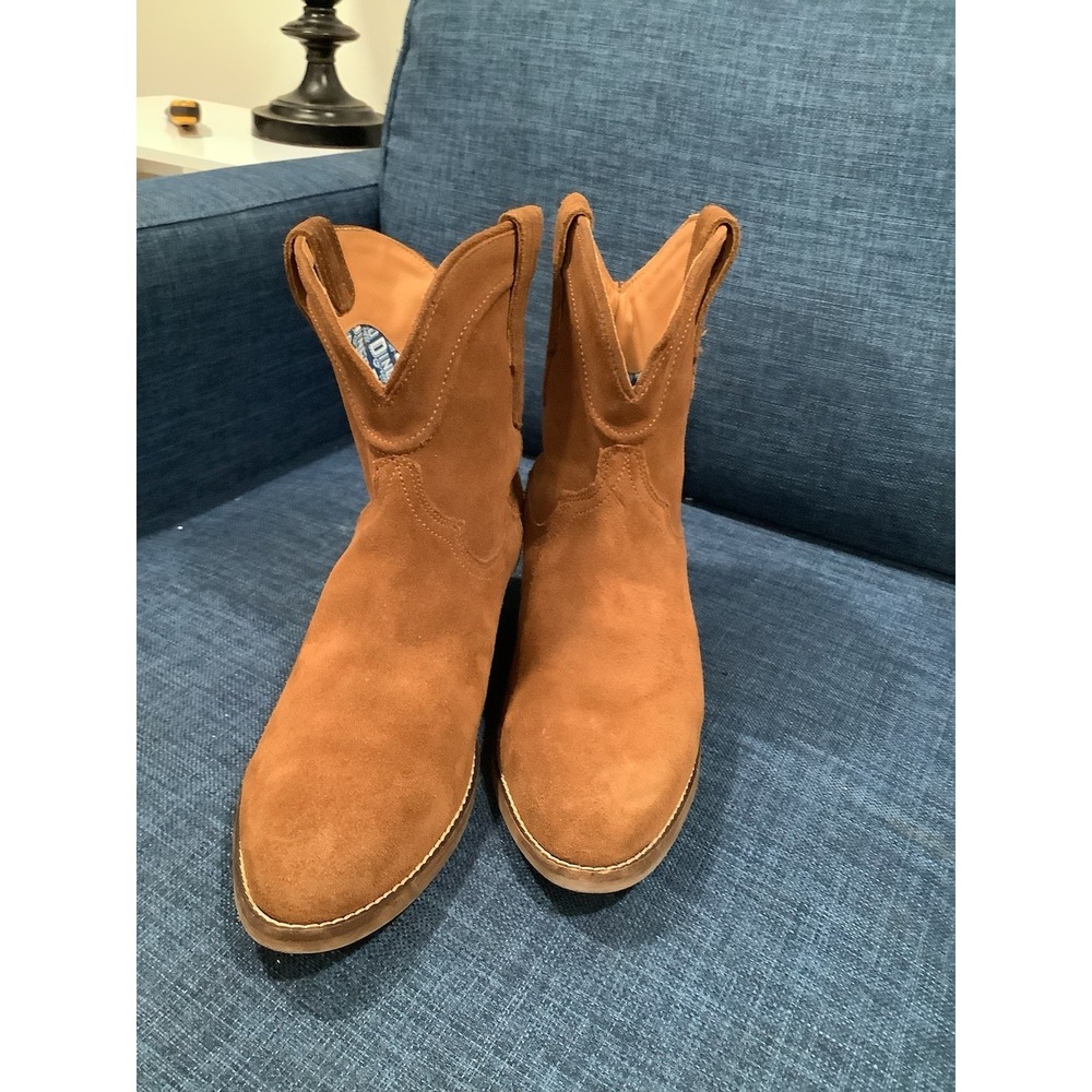 Dingo Womens Tumbleweed Sand Suede Leather Western Ankle Boots Size 10M - Picture 3 of 10